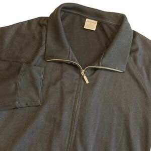 VTG DAC Performance Men XL Black Full Zip Track Jacket Sleeve Made in USA